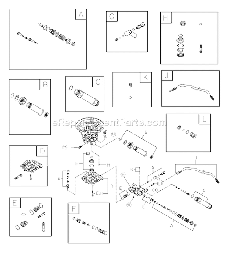 Page B Diagram and Parts List for 1807-1  Briggs and Stratton Pressure Washer